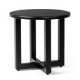 thumbnail image 2 of Zimtown Stylish 24" Round Metal Table – Ideal for Coffee, Bistro, or End Table Use, Indoor & Outdoor Friendly (Black), 2 of 9