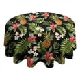 thumbnail image 4 of Summer Pineapple Botanical Round Table Cloth,Wrinkle Resistant Table Cover Waterproof Reusable Round Table Cloths for Home Decor Summer Spring Picnic Dining Holiday (Round,60x60inch), 4 of 6