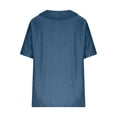 thumbnail image 5 of Women's 3/4 Sleeve Collared Solid Color Loose Casual Pullover Top, 5 of 7
