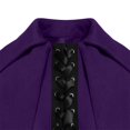 thumbnail image 6 of YTCAMLO Two Tier Flared Hem Lace Up Front Shoulder Cloak, Medieval Vintage Short Cape Poncho, Soft Comfort Cape Wraps, 6 of 6