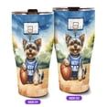 thumbnail image 2 of Happy Father's Day Yorkshire Terrier Playing Basketball with Best Dad Jersey 30oz Stainless Steel Tumbler Insulated Cup with Lid Yorkie Dog Lover Gifts - 13006, 2 of 5
