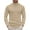 Khaki, variant on Coshow Men's Turtleneck Sweater Slim Fit Casual Knitted Sweater Solid Twisted Pullover