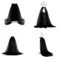 thumbnail image 2 of Detachable Wedding Train Only Length 49" Wedding Maxi Tulle Skirts Floor Length Overskirt for Bridal Party, 2 of 7