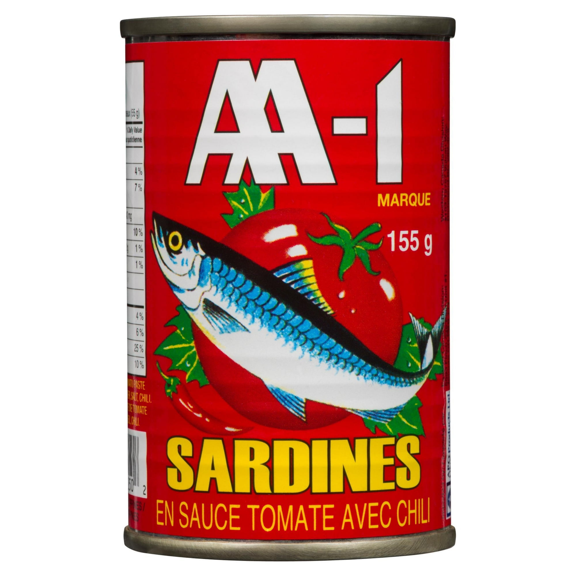 AA-1 Sardines Tomato Sauce Chili 155 g per Can, contain fish, mollusc, AA-1 Sardines Tomato Sauce Chili 155 g per can