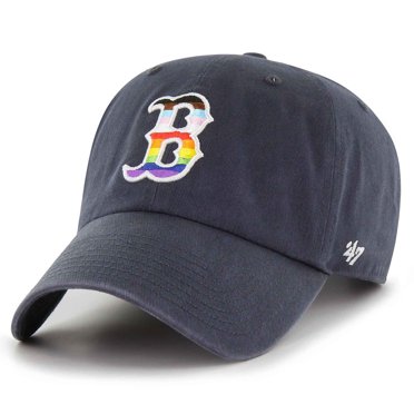 Men's '47 Navy Boston Red Sox Pride Clean Up Adjustable Hat - OSFA