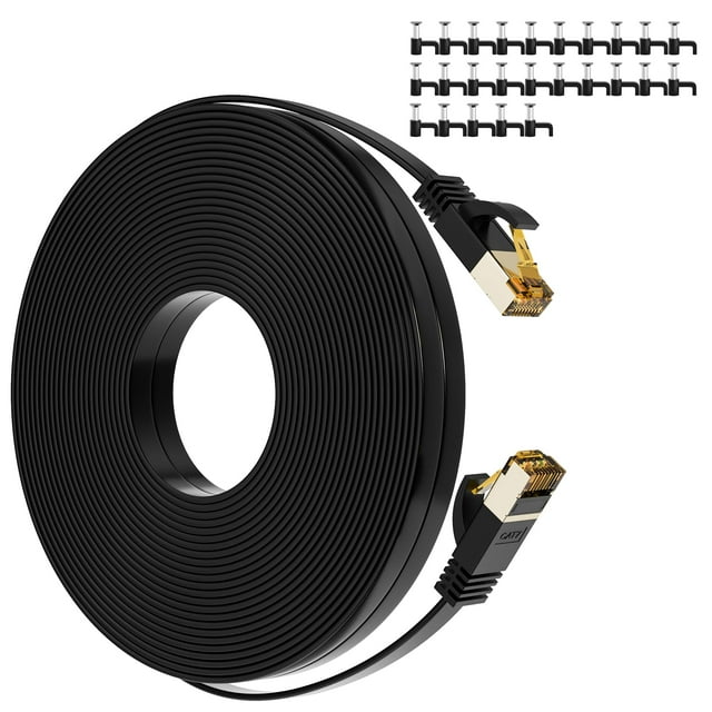 Cable Ethernet Mygatti Cat7 30 m 10 Gbps 600 MHz blindado negro