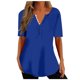 thumbnail image 2 of Fiudx Tops para Mujer Blusa con Botones de Color y Cuello Redondo, Informal, Cómoda Ya La Moda para Mujer, 2 of 6