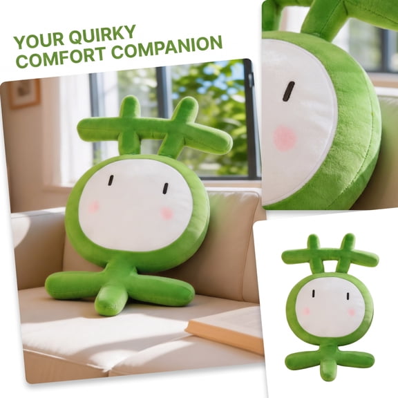 Grass Plush Soft Stuffed Animals Plush Doll Green Plant Figure Decorative Home Accent Desk Room Gift Collection