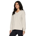 thumbnail image 3 of RBX Active Women's Ottoman Ribbed Lightweight V-Neck Sweatshirt, 3 of 5