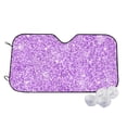 thumbnail image 2 of Picia Lilac Glittering Curved Windshield Sunshade Accordion Folding Style Auto Shade for Car Truck SUV Van Blocks UV Ray Sun Visor Protector -Medium, 2 of 7