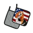 thumbnail image 2 of Caroline's Treasures Basset Hound Patriotic Pair of Pot Holders, 2 of 3