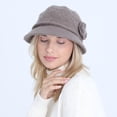 thumbnail image 3 of YooGuoGuo Wool Knit Bucket Hat for Women Vintage Elegant Floral Cloche Fleece Lined Warm Winter Caps for Cold Weather Gift, 3 of 7