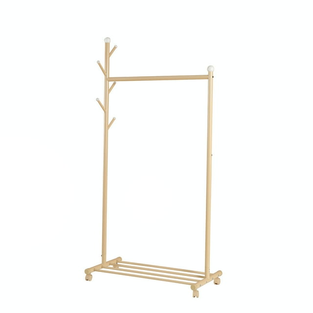 Amdohai HOME ORGANIZER Multifunctional Clothing Rack Steel Rod Hanging Clothes Rolling