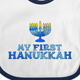 thumbnail image 4 of Inktastic My First Hanukkah with Menorah Boys or Girls Baby Bib, 4 of 4