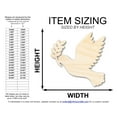 thumbnail image 2 of Unfinished Wood Dove and Olive Branch Shape 6" / 1/8", 2 of 3