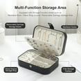 thumbnail image 4 of Casegrace Portable Jewelry Box for Women Girls Double Layer Display Storage Organizer Earrings Ring Necklace Leather Travel Jewelry Case, 4 of 7