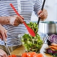 thumbnail image 2 of 4 Pieces Silicone Mixing Spoon Long Multicolored Nonstick Kitchen Spoon Silicone Serving Spoon Heat-resistant Stirring Spoon for Kitchen Cooking Baking Stirring Mixing Tools (Black, Red, Blue, Green), 2 of 7