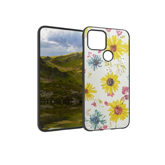 Floral-MIni-241 Phone Case, Degined for Google Pixel 5(2020) Case Men Women, Flexible Silicone Shockproof Case for Google Pixel 5(2020)