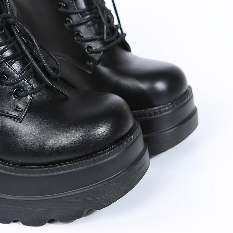 靴 OOFOS OOAHH - BLACK M8 / W10 USA Aueoeo Platform boots for women gothic, Women Boots Retro