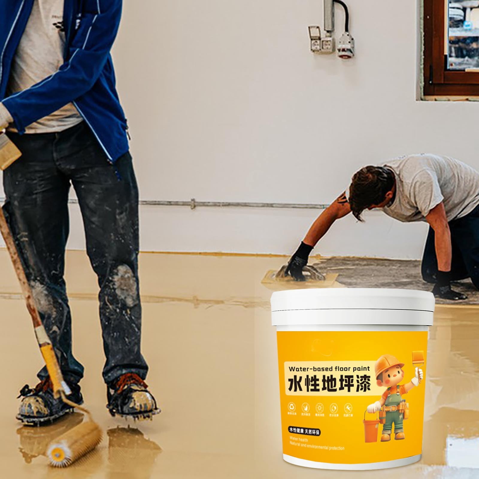 Waterproof Water-Based Epoxy Floor Paint, 300ml Quick Dry Non-Slip Water-Based Floor Paint, Water-Based Garage Floor Paint Epoxy Floor Paint, Non-Slip Concrete Floor Paint (M, 1pcs)