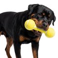 thumbnail image 3 of One Paw, Barbell Dog Toy, Rubber and Polyester, Fun Toy, Yellow, for Dogs, 3 of 7