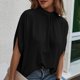 thumbnail image 2 of Blusa de manga corta con lazo en la espalda, color puro, informal, ajustada, para mujer, verano, 2 of 7