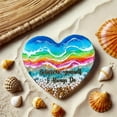 thumbnail image 6 of HmNPlay Sea Heart Pocket Stone - Handcrafted Beach Glass Gift for Her, Natural Zen Decor, Affirmation Keepsake for Home Office, Beach Lover Token, 6 of 6