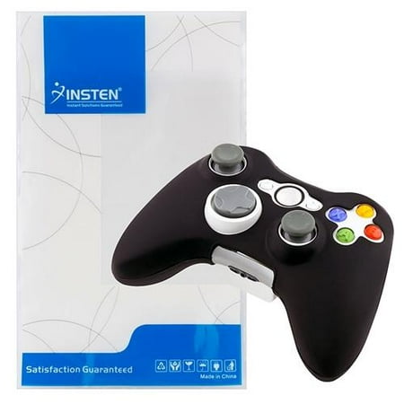 Insten 4x Black Silicone Soft Protective Case for Xbox 360 Wireless Controller Game