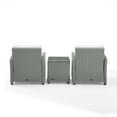 thumbnail image 5 of Crosley Furniture Bradenton 3-piece Wicker Outdoor Armchair Set in White/Gray, 5 of 8