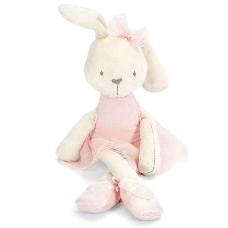 Magnolia Easter Bunny by Gund 13 Inch Plush Rabbit Pink Flower Paw Pads Doll Toy