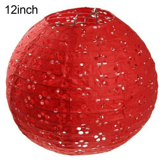 comerut Chinese Plum Blossom Hollow Hanging Paper Lantern Wedding Festival Decoration