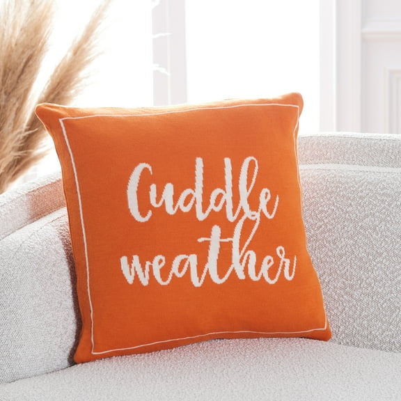 SAFAVIEH Cuddle Weather Pillow Orange
