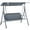 Gray, variant on 3 Person Outdoor Porch Swing with Stand & Adjustable Tilt Canopy, Cushioned Patio Swing Bench Heavy Duty A-Frame Steel Supports 594lbs for Backyard Poolside Balcony