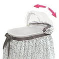 thumbnail image 3 of Badger Basket Wishes Oval Baby Bassinet - Full Length Skirt - Gray/Leaf, 3 of 11