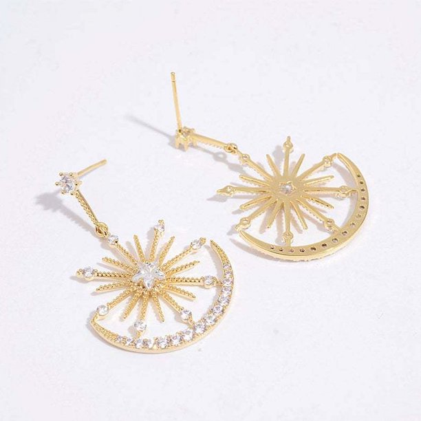 Xiao Hua Pendientes colgantes de estilo retro, nuevos y únicos, para mujer, estilo étnico bohemio, joyería vintage (dorado)