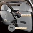 thumbnail image 3 of FLORICH Full Set Car Seat Covers, Luxury Faux Leather Seat Protectors, Automotive Seat Cover Universal Fit for Most 5 Seats Vehicles, Grey, 3 of 7