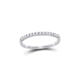 thumbnail image 1 of FB Jewels 14k White Gold Round Diamond Womens Slender Stackable Size 8 Wedding Band 1/6 Cttw, 1 of 1