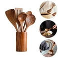 thumbnail image 4 of Greenadscape Small Cooking Utensils Set Coffee Wood Plastic 1 Set 6Pcs 11.0X3.1X0.5In, 4 of 6