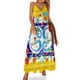 thumbnail image 1 of Vestido sin mangas con pintura de azulejos de mayólica Vestidos de manga larga, 1 of 7