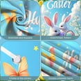 thumbnail image 4 of Cute Bunny Happy Easter Banner Colorful Eggs Easter Celebration Display Butterfly Decor Spring Flowers Easter Photo Prop for Easter Party Family Gathering Photo Shoot, 4 of 9