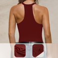thumbnail image 5 of Yigetop Spaghetti Strap Tank Top, Womens Spaghetti Strap V Neck Ribbed Tank Tops for Women Slim Soft Camisole Basic Layering Shirts Cute Spaghetti Strap Tops Wine S, 5 of 6