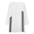 thumbnail image 2 of Simple Black And White Stripes Loose Dress Evening Dress Summer Dresses for Women Luxury Dress Long Sleeved Dress, 2 of 4