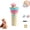 White-Pink, variant on Automatic Cat Teaser, Electric Retractable Wand with Plush Ball, Hands-Free Interactive Play Toy for Indoor Cats-blue