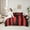 Red Black, variant on Erosebridal Black Splashing Ink Bedding Full Size,Abstract Geometric Stripes Bed Set,Modern Desgin Bedding Sets Full Size,Ultra Soft Bedroom Decor Reversible,7pcs