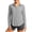 Gray, variant on Staron Women UPF50 Button Down Collared Long Sleeve Sun Protection Shirt Casual Vacation Beach Travel Loose Blouse Tops with Sequins, White M
