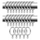 thumbnail image 2 of 24 Pack Metal Curtain Rings, 30mm Internal Diameter Eyelets, Silver, 2 of 5
