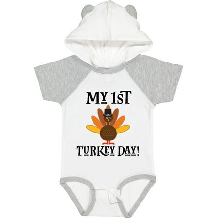 

Inktastic My 1st Turkey Day 2022 Thanksgiving Gift Baby Boy or Baby Girl Bodysuit