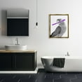 thumbnail image 2 of Stupell Industries Parrot With Toothbrush Funny Bird Animals & Insects Painting Gold Floater Framed Art Print Wall Art, 2 of 6