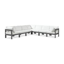 Meridian Furniture Nizuc White Outdoor Patio Modular Sectional