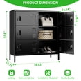 thumbnail image 7 of SUPEER Metal Storage Lockers for Employees,Steel Locker Cabinet with 6 Doors for Gym,School,Office,Assembly Required,(Black), 7 of 7